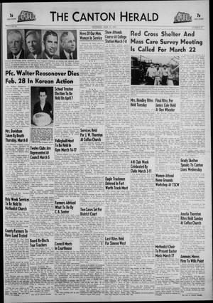 Primary view of object titled 'The Canton Herald (Canton, Tex.), Vol. 69, No. 11, Ed. 1 Thursday, March 15, 1951'.
