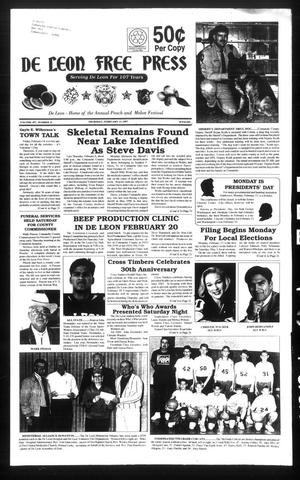 Primary view of De Leon Free Press (De Leon, Tex.), Vol. 107, No. 33, Ed. 1 Thursday, February 13, 1997
