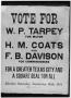 Primary view of [Election poster for the first Texas City election in 1911]