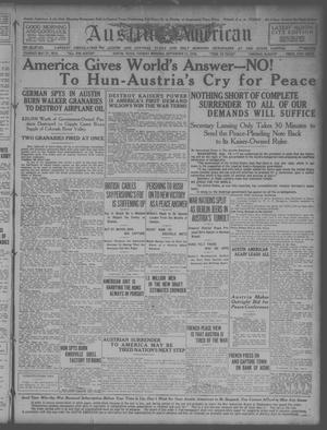 Primary view of object titled 'Austin American (Austin, Tex.), Ed. 1 Tuesday, September 17, 1918'.