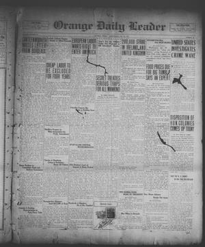 Primary view of object titled 'Orange Daily Leader (Orange, Tex.), Vol. 15, No. 25, Ed. 1 Wednesday, January 29, 1919'.