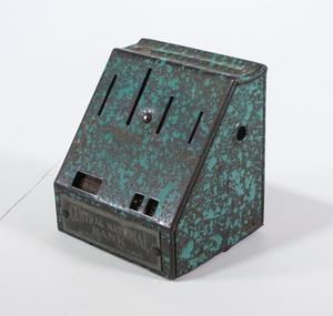 Primary view of object titled '[Metal Coin Bank]'.