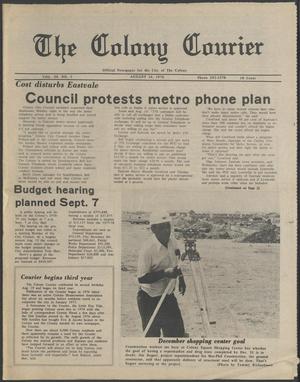 Primary view of object titled 'The Colony Courier (The Colony, Tex.), Vol. 3, No. 1, Ed. 1 Thursday, August 24, 1978'.