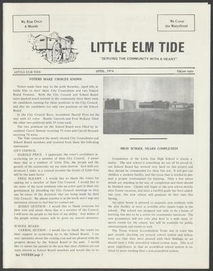 Primary view of object titled 'Little Elm Tide (Little Elm, Tex.), Ed. 1 Monday, April 1, 1974'.