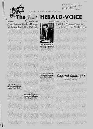 Primary view of object titled 'The Jewish Herald-Voice (Houston, Tex.), Vol. 61, No. 23, Ed. 1 Thursday, September 1, 1966'.