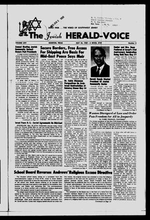 Primary view of object titled 'The Jewish Herald-Voice (Houston, Tex.), Vol. 64, No. 8, Ed. 1 Thursday, May 22, 1969'.