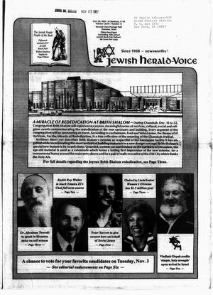 Primary view of object titled 'Jewish Herald-Voice (Houston, Tex.), Vol. 79, No. 31, Ed. 1 Thursday, October 29, 1987'.