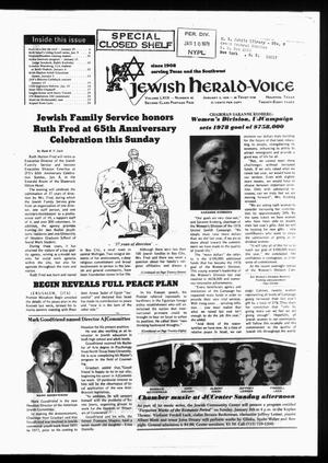 Primary view of object titled 'Jewish Herald-Voice (Houston, Tex.), Vol. 69, No. 40, Ed. 1 Thursday, January 5, 1978'.