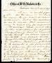 Primary view of [Letter from E. B. Nichols to William M. Rice - April 17, 1867]