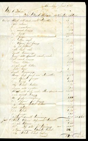 Primary view of object titled '[Receipt from Miss Randon to Mrs. Pipprin - January 9, 1868]'.