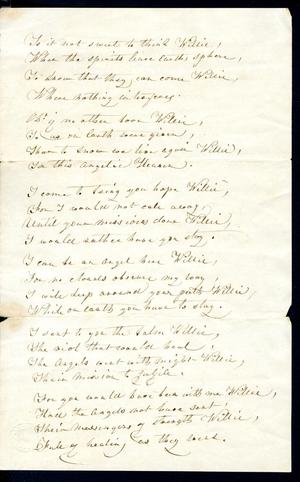 Primary view of object titled '[Poem to Willie from Maggie]'.