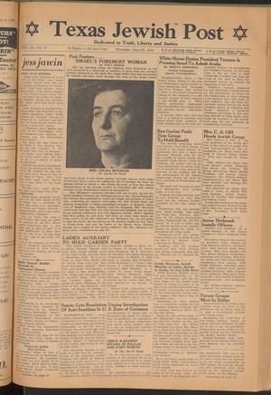 Primary view of object titled 'Texas Jewish Post (Fort Worth, Tex.), Vol. 3, No. 13, Ed. 1 Thursday, June 23, 1949'.