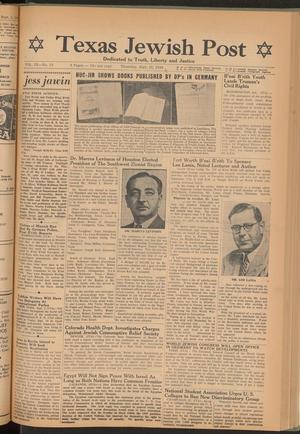 Primary view of object titled 'Texas Jewish Post (Fort Worth, Tex.), Vol. 3, No. 19, Ed. 1 Thursday, September 15, 1949'.