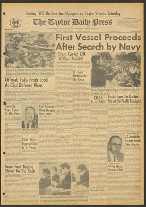 Primary view of object titled 'The Taylor Daily Press (Taylor, Tex.), Vol. 49, No. 259, Ed. 1 Friday, October 26, 1962'.