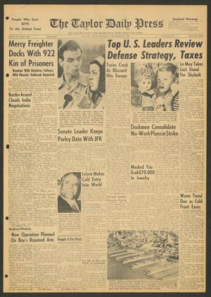 The Taylor Daily Press (Taylor, Tex.), Vol. 49, No. 302, Ed. 1 Thursday, December 27, 1962