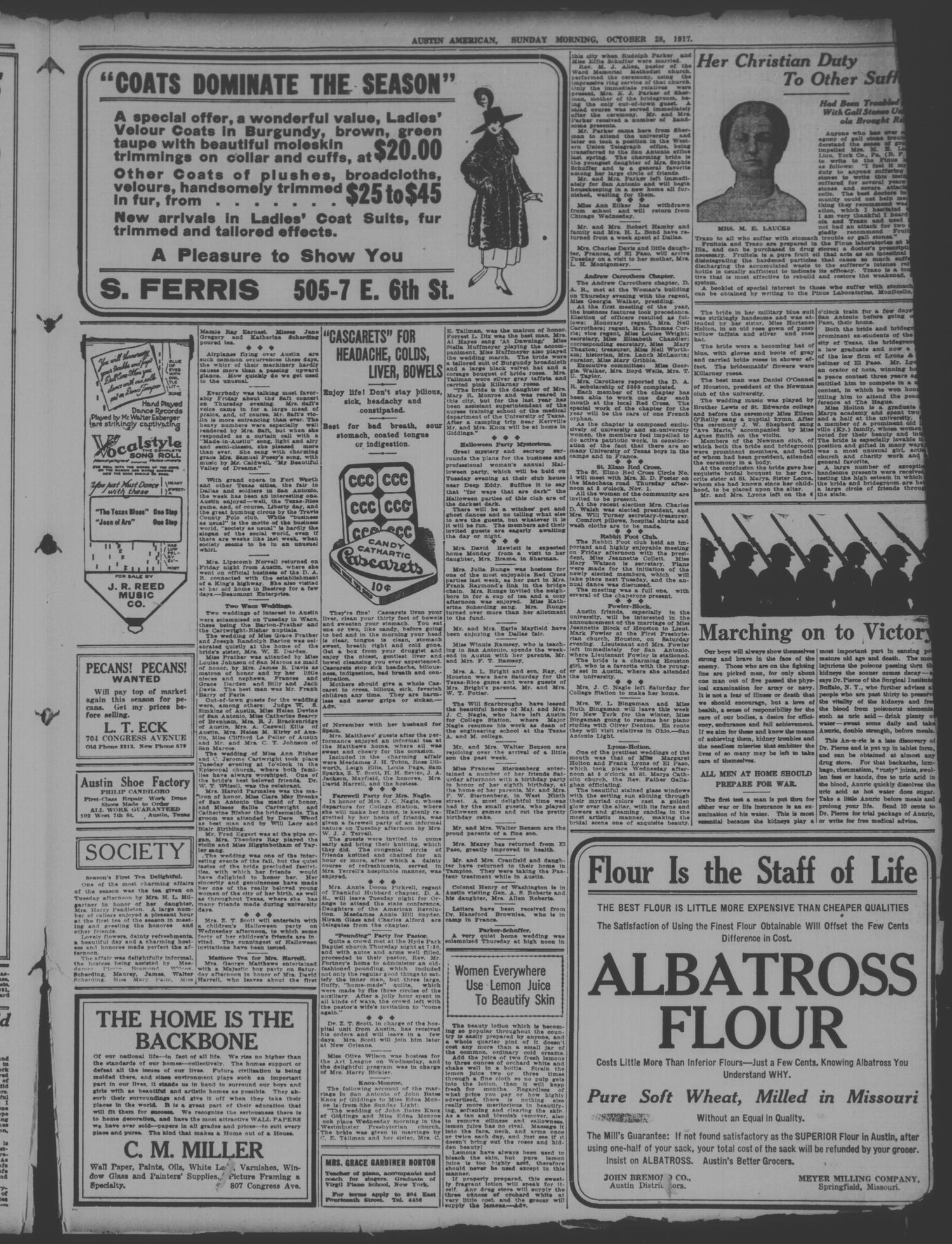 Austin American (Austin, Tex.), Vol. 6, No. 150, Ed. 1 Sunday, October 28, 1917
                                                
                                                    [Sequence #]: 21 of 26
                                                