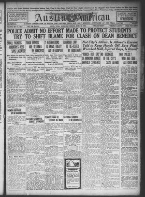 Primary view of object titled 'Austin American (Austin, Tex.), Ed. 1 Wednesday, March 3, 1920'.