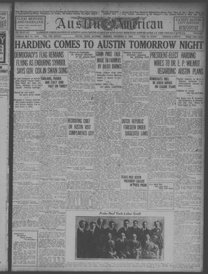 Primary view of object titled 'Austin American (Austin, Tex.), Ed. 1 Saturday, November 6, 1920'.