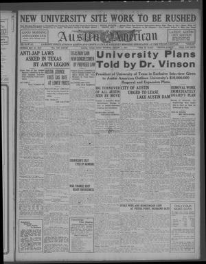Primary view of object titled 'Austin American (Austin, Tex.), Ed. 1 Friday, January 7, 1921'.