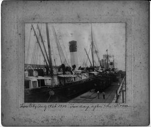 Primary view of object titled '[At the port in Texas City on August 19, 1915]'.