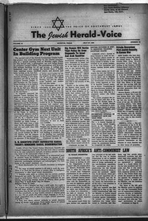 Primary view of object titled 'The Jewish Herald-Voice (Houston, Tex.), Vol. 45, No. 18, Ed. 1 Thursday, July 27, 1950'.