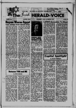 Primary view of object titled 'The Jewish Herald-Voice (Houston, Tex.), Vol. 63, No. 32, Ed. 1 Thursday, November 7, 1968'.