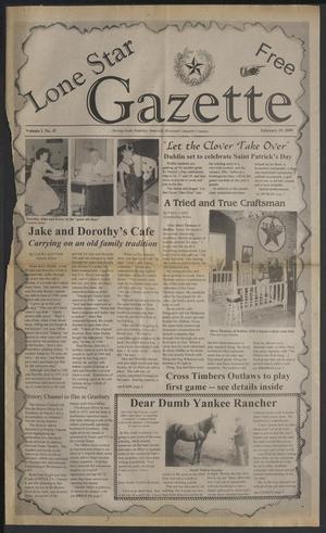 Primary view of object titled 'Lone Star Gazette (Dublin, Tex.), Vol. 1, No. 12, Ed. 1 Saturday, February 19, 2000'.