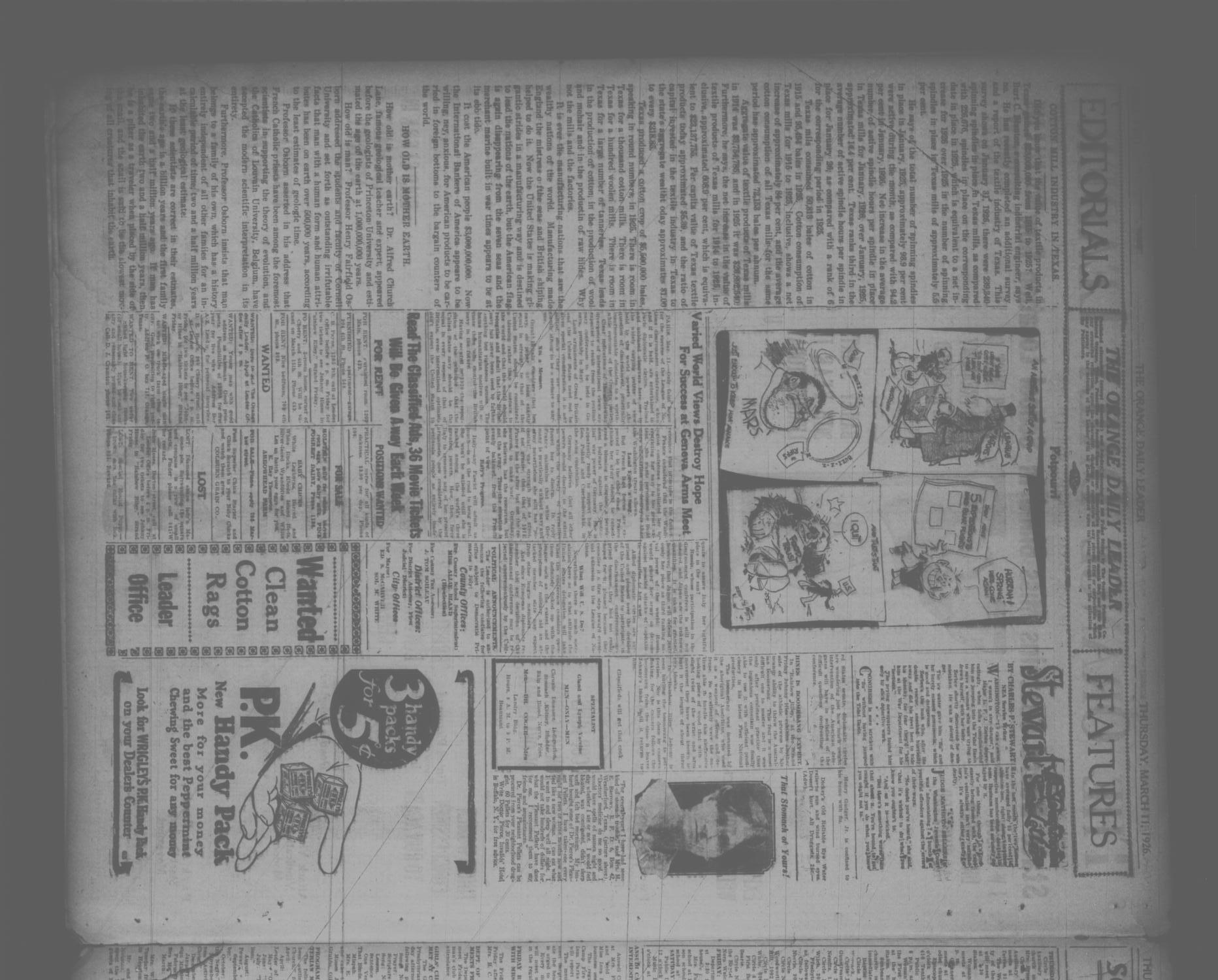 The Orange Daily Leader (Orange, Tex.), Vol. 11, No. 218, Ed. 1 Thursday, March 11, 1926
                                                
                                                    [Sequence #]: 2 of 4
                                                