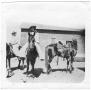 Thumbnail image of item number 1 in: '[Helen Moore and Essie Monday riding horses in Taviche, Mexico]'.