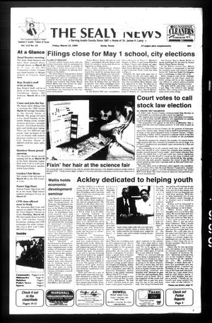 Primary view of object titled 'The Sealy News (Sealy, Tex.), Vol. 112, No. 23, Ed. 1 Friday, March 19, 1999'.