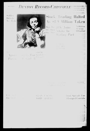 Primary view of object titled 'Denton Record-Chronicle (Denton, Tex.), Vol. 59, No. [262], Ed. 1 Wednesday, June 13, 1962'.