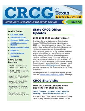 CRCG Newsletter, Number 7.3, July 2022