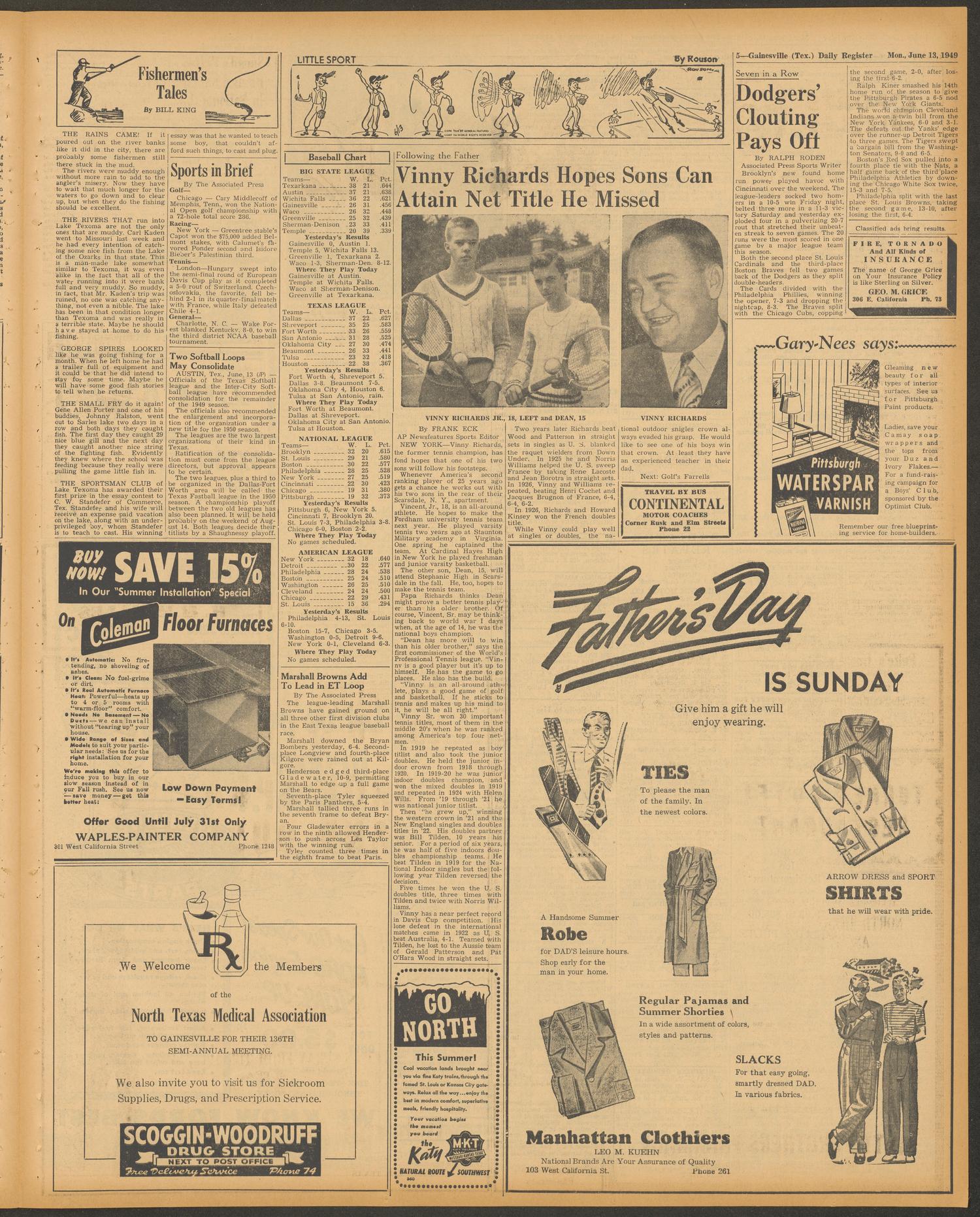 Gainesville Daily Register and Messenger (Gainesville, Tex.), Vol. 59, No. 247, Ed. 1 Monday, June 13, 1949
                                                
                                                    [Sequence #]: 5 of 8
                                                