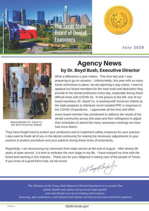 Texas State Board of Dental Examiners Newsletter, July 2022