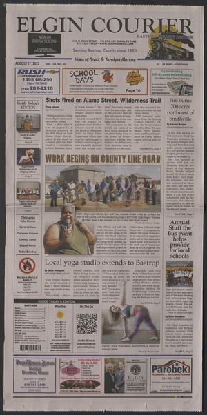 Primary view of Elgin Courier (Elgin, Tex.), Vol. 132, No. 33, Ed. 1 Wednesday, August 17, 2022