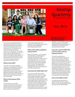 Primary view of object titled 'Kinship Quarterly, October 2016'.
