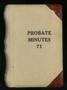 Book: Travis County Probate Records: Probate Minutes 71