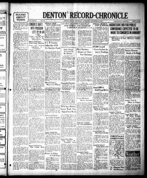 Primary view of object titled 'Denton Record-Chronicle (Denton, Tex.), Vol. 37, No. 111, Ed. 1 Wednesday, December 22, 1937'.