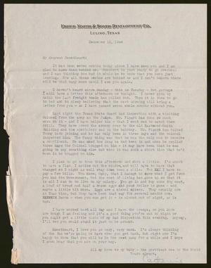 Primary view of object titled '[Letter from Catherine Davis to Joe Davis - December 12, 1944]'.