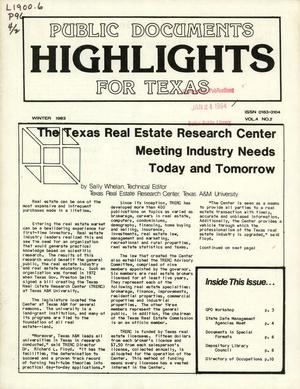 Primary view of object titled 'Public Documents Highlights for Texas, Volume 4, Number 2, Winter 1983'.