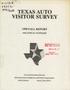 Report: Texas Auto Visitor Survey Report: 1990 Fall