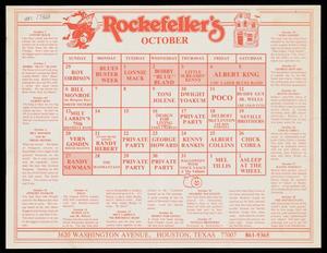Primary view of object titled '[Rockefeller's Event Calendar: October 1985]'.