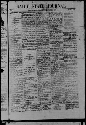 Primary view of object titled 'Daily State Journal. (Austin, Tex.), Vol. 1, No. 209, Ed. 1 Saturday, October 1, 1870'.