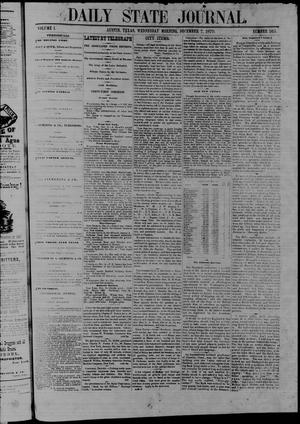 Primary view of object titled 'Daily State Journal. (Austin, Tex.), Vol. 1, No. 265, Ed. 1 Wednesday, December 7, 1870'.