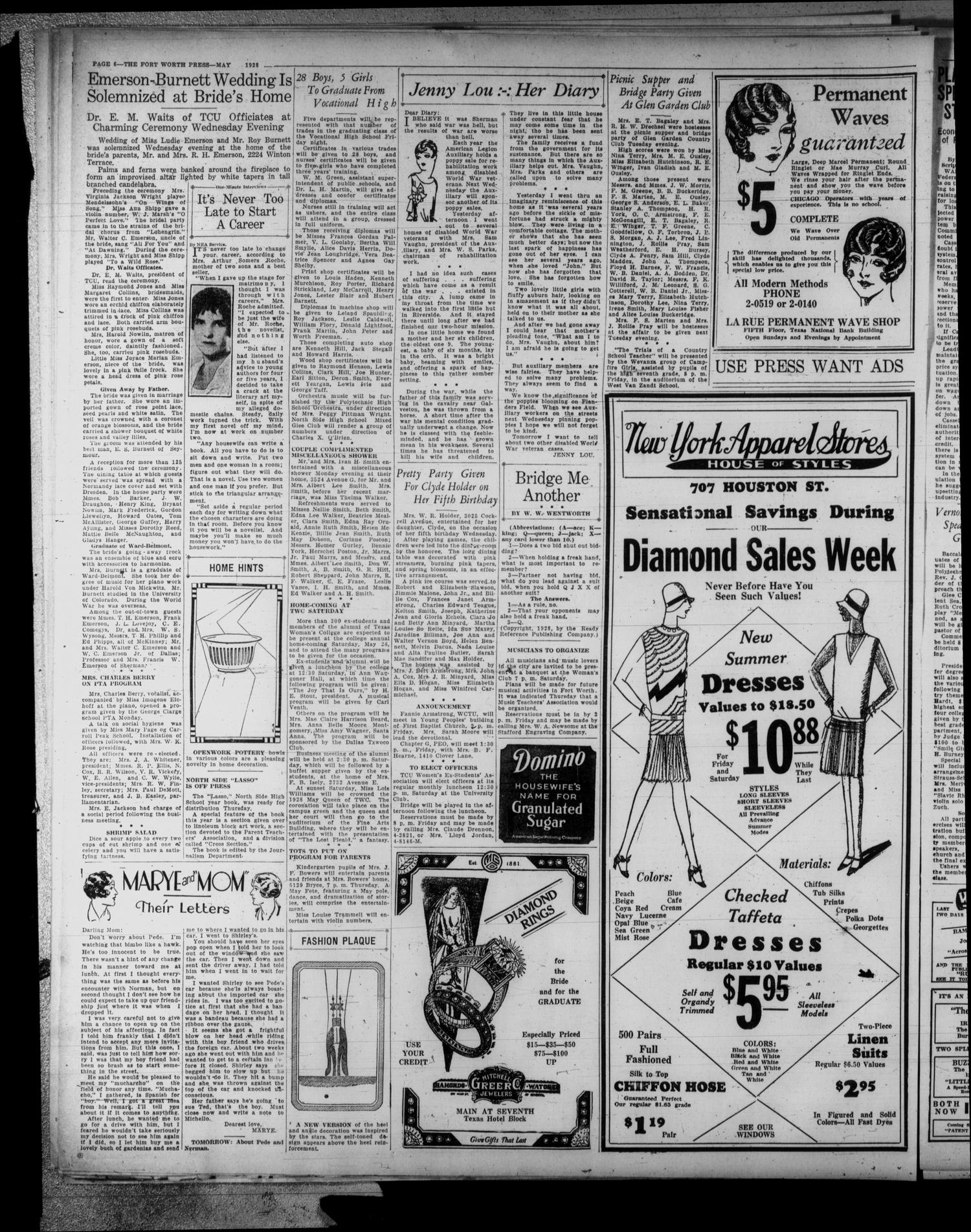 The Fort Worth Press (Fort Worth, Tex.), Vol. 7, No. 202, Ed. 1 Thursday, May 24, 1928
                                                
                                                    [Sequence #]: 6 of 14
                                                