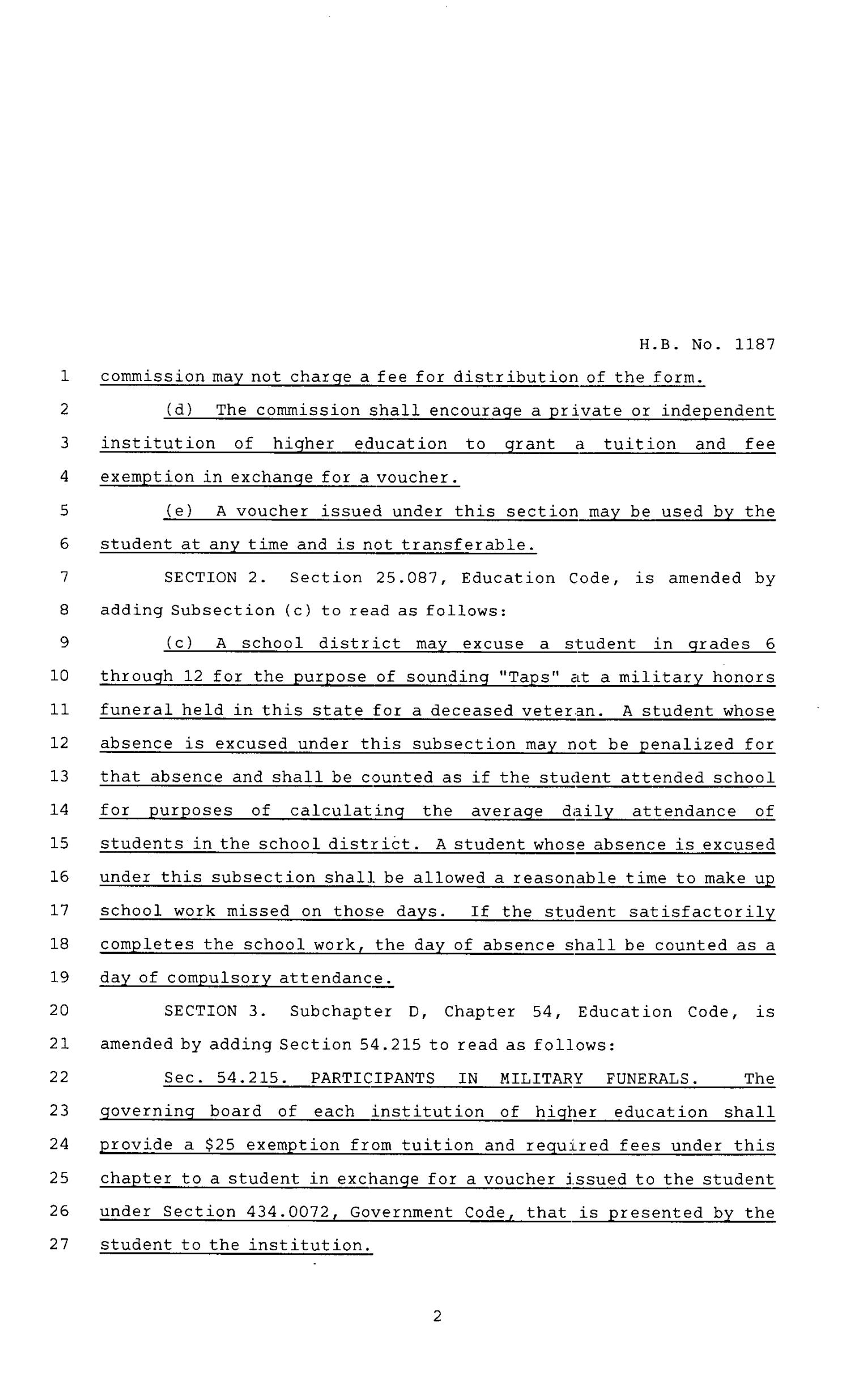 80th Texas Legislature, Regular Session, House Bill 1187, Chapter 660
                                                
                                                    [Sequence #]: 2 of 4
                                                