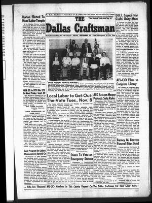 Primary view of object titled 'The Dallas Craftsman (Dallas, Tex.), Vol. 47, No. 18, Ed. 1 Friday, September 23, 1960'.