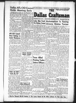 Primary view of object titled 'The Dallas Craftsman (Dallas, Tex.), Vol. 46, No. 26, Ed. 1 Friday, November 20, 1959'.