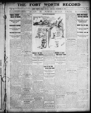 Primary view of object titled 'The Fort Worth Record and Register (Fort Worth, Tex.), Vol. 10, No. 64, Ed. 1 Monday, December 18, 1905'.