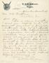 Letter: W. P. H. McFaddin, Stockman